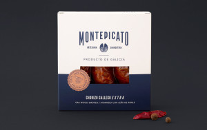Diseño packaging embutidos Montepicato chorizo extra